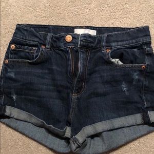 Dark blue jean shorts